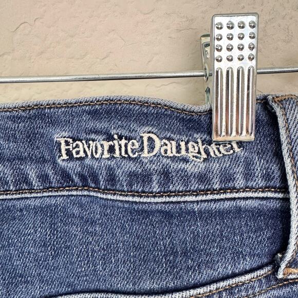 Favorite Daughter Womens Valentina High Rise Denim Jeans Sz 28 Split Cuff Blue - Picture 5 of 9